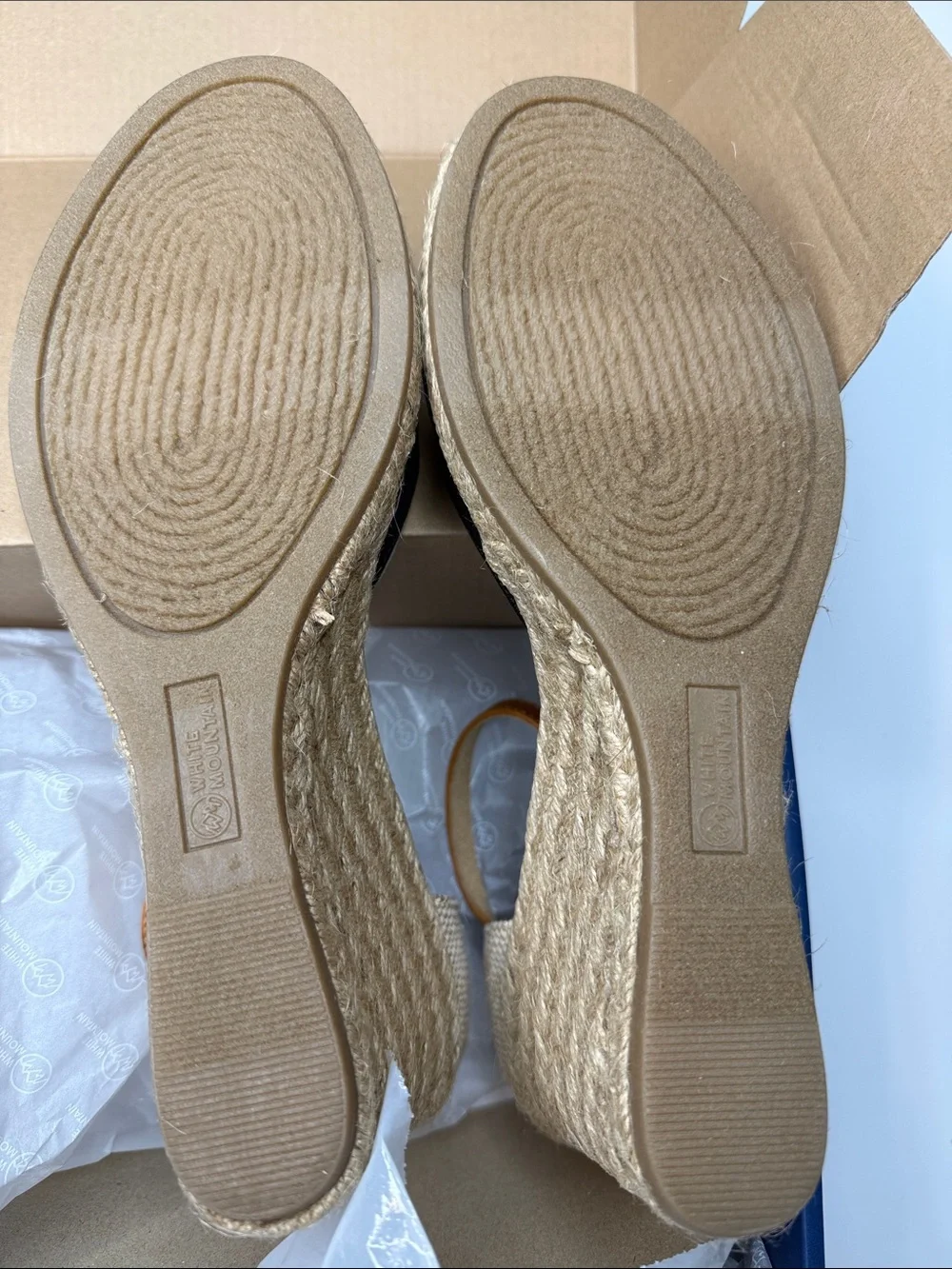 White Mountain Women's Mamba Espadrille Wedges Size 10